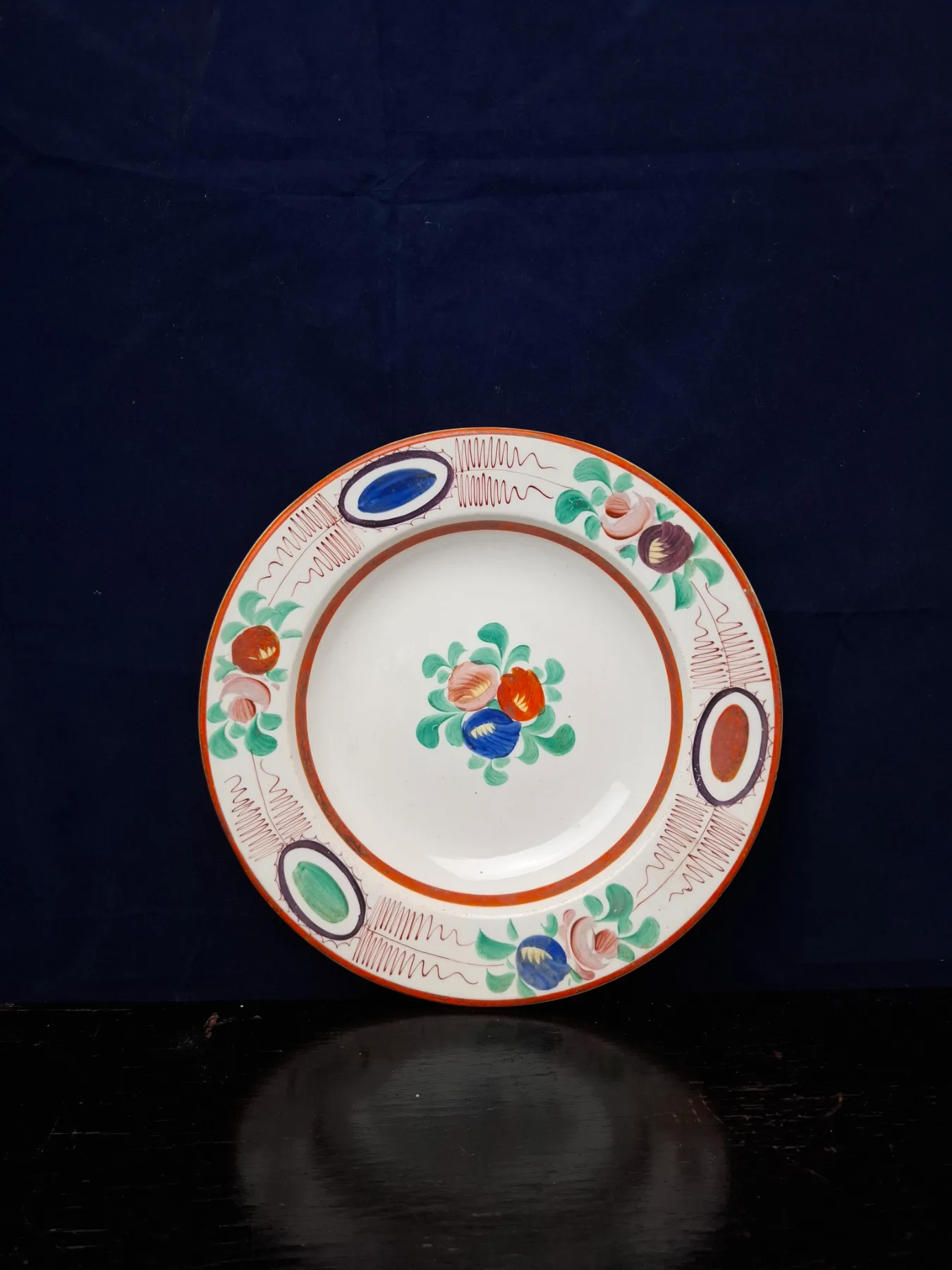 Porcelánový ručně malovaný hluboký talíř
