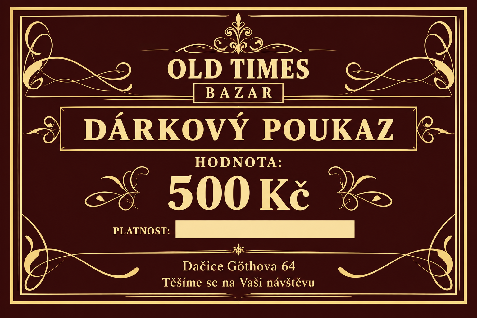 Dárkový poukaz 500 Kč