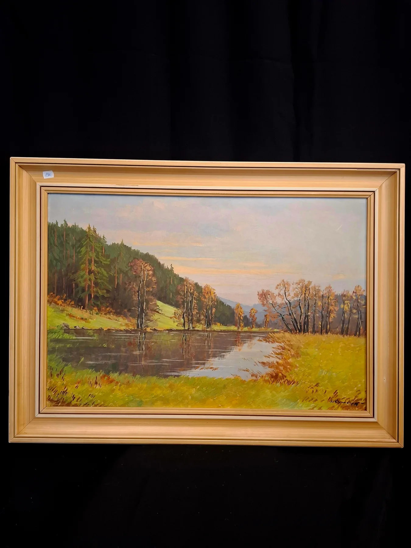 Olejomalba Krajina s rybníkem Kroupa Dačice